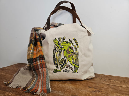 Hand-Printed Tote Bag